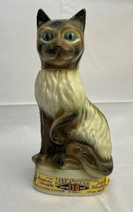 lot 13 image: Regal China Cat Beams Trophy Bourbon Whiskey Bottle. Estimated Value $40-60