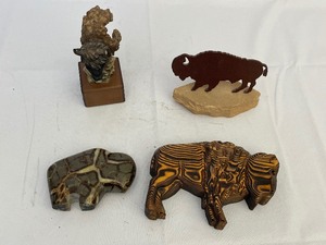 lot 42 image: Variety of Bison Figurines.