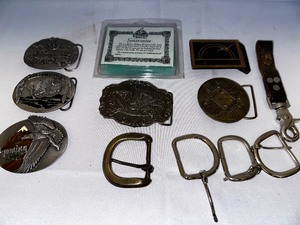 lot 234 image: Variety of Souvenir Belt Buckles.