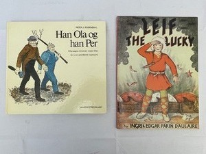 lot 82 image: Books Leif the Lucky and Han Ola og Han Per. Norwegian-American Stories and Comic Strips.