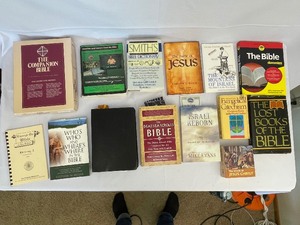 lot 88 image: Bibles and Bible Study Books.