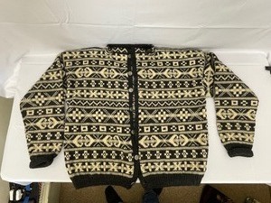 lot 160 image: Hand Knit Wool Sweater.