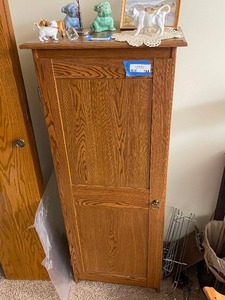 lot 168 image: Four Shelf Storage Cabinet. Contents not included