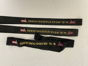 lot 187 image: Three S.S. Stavangerfjord Norwegian Naval Ribbons.