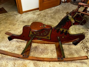 lot 426 image: Mengel Playthings Antique Rocking Horse, Circa 1936.