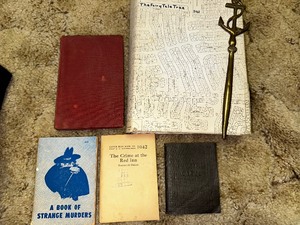 lot 434 image: Variety of Old Books and Letter Opener.