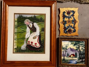 lot 492 image: Variety of Scandinavian Themed Prints and Art.