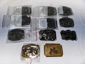 lot 233 image: Variety of Lake Region Threshing Belt Buckles from Dalton & Albany, MN.