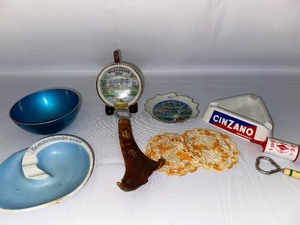 lot 218 image: Ash Trays, Decorative Plates, and Bottle Openers.