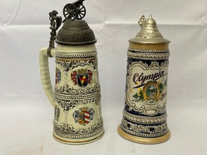 lot 258 image: Two Beer Steins as Seen in Pictures.