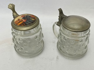 lot 260 image: Two Beer Steins as Seen in Pictures.