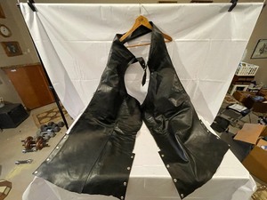 lot 455C image: Pair of Vintage The Leather Shop Leather Chaps.