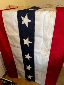 lot 375 image: Everywhere 100% cotton 3 x 5 five striped flag with six stars style 14