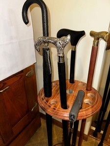 lot 393 image: Cane and Umbrella Stand with Vintage Canes