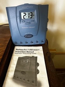 lot 420 image: Hammacher Schlemmer Sounds Oasis Therapy Machine with Owners Manual.