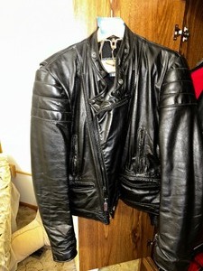 lot 416 image: Brooks Leather Sportswear Inc. Leather Jacket. Size 42. Created in the USA.