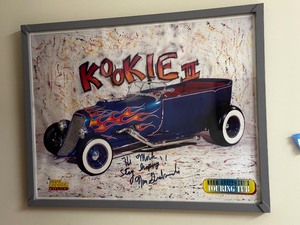 lot 421 image: Framed Autographed Print of Norm Grabowskis Touring Tub Street Roadster.