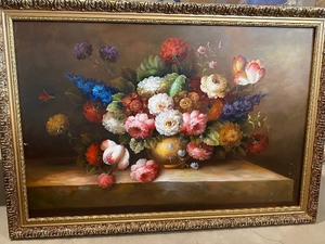 lot 524 image: Three Prints in Gold Ornate Wood Frames One Measuring 12 x 10 Inches, Another Measuring 19 x 15.5 Inches, and the Third Measuring 39.5 x 27.5 Inches.