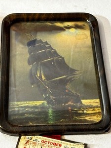 lot 535 image: Vintage Tall Ship Frame Measuring 6 x 8 Inches.