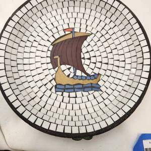 lot 304 image: Vintage Norwegian Themed Tiled Home Decor