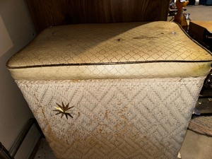 lot 451 image: Vintage Laundry Hamper. 21 Inches by 13 Inches by 19 Inches.