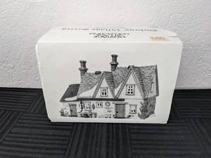 lot 128 image: Dept. 56 The Heritage Collection Dickens Village Series Butter Tub Farm House Handpainted Porcelain House