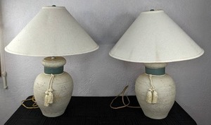 lot 101 image: Set of 2 Table Lamps with Shades
