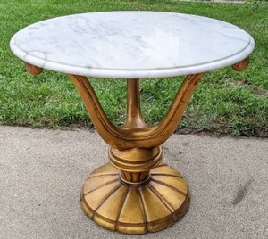 lot 87 image: Marble Topped Table, 2 Piece