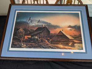 lot 33 image: Signed Terry Redlin Prepared for the Season Framed Artwork