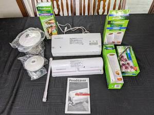 lot 71 image: Food Saver Vac 750 Ultra, Food Saver Store n Cut, Food Saver Bags and Accessories