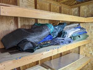 lot 69 image: Collection of Various Sized Tarps and Drop Cloths