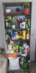 lot 795 image: Assortment of Garden and Cleaning Products Miracle-Gro, Terro Ant Killer, Rose & Floral Dust, Instant Nectar, Tree Wrap, Round Up, Rodent Sheriff, Wasp & Hornet Killer, Repellex and More