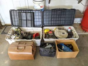 lot 60 image: Assorted Automotive Supplies, Bags, Bins and More