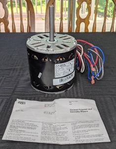 lot 53 image: New AO Smith 1 HP, 115V, Direct Drive Blower Motor