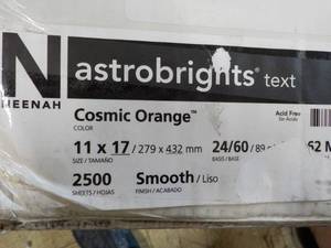 2500 Sheets Cosmic Orange 11 x 17 ...