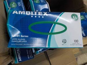 800 Ambitex size XL Latex Gloves...