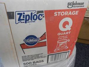 Case of Ziploc Quart Bags...