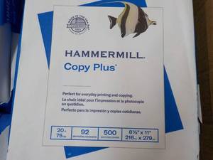 5000 sheets Hammermill Copy Plus 8....
