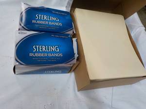 100 File Jackets and Rubber Bands...
