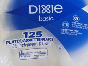 Dixie 125 ct 8.5 Paper Plates...