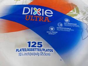 125 ct Dixie 10 18 Paper Plates...