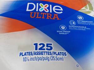 125 ct Dixie 10 18 Paper Plates...