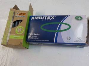 Bic Pens and Ambitex size XL Vinyl ...