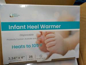 4 boxes x 25 each Infant Heel Warme...