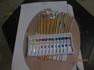 davelion art set 12 brushes and 12 paints