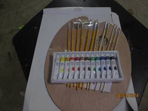 davelion art set 12 brushes and 12 paints