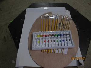 davelion art set 12 brushes and 12 paints