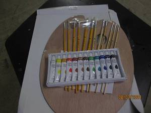 davelion art set 12 brushes and 12 paints