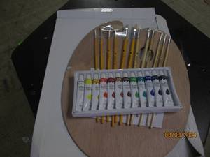 davelion art set 12 brushes and 12 paints