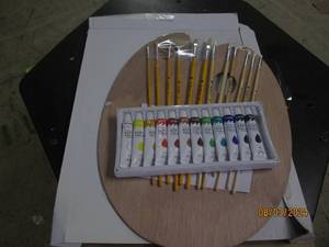 davelion art set 12 brushes and 12 paints